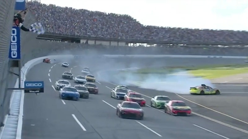 WILD FINISH: Ross Chastain avoids wreckage to win at Talladega